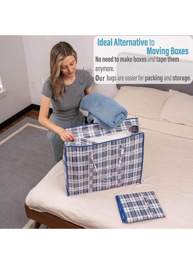 SRLIWHITE 3 Pack Extra Large Storage Bags, Jumbo Organizer Bags with Zippers and Handles, Water-Resistant, for Bedding, Clothes, Pillows, Moving or Storage (50×50×12 cm) - Image 3